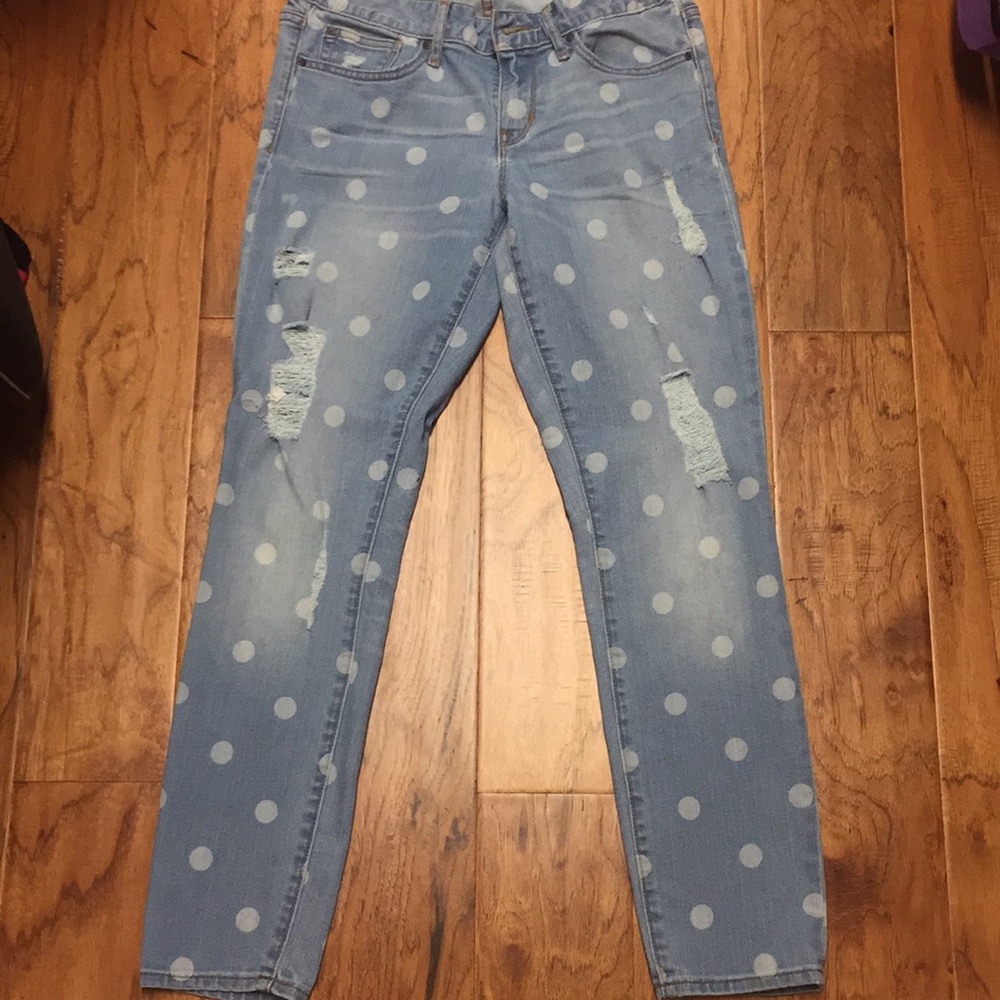 Gap Jeans Size 28 with polka dots